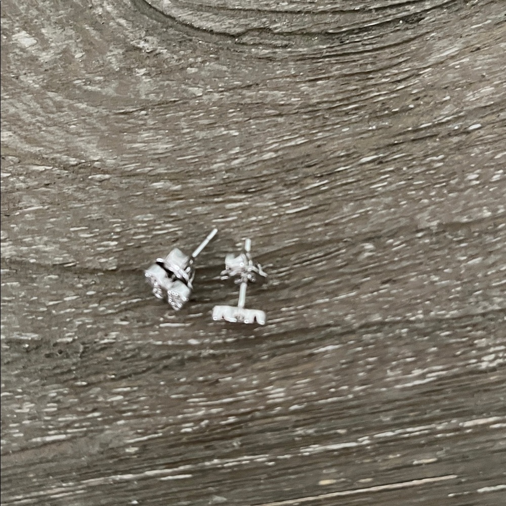 .05 CTW NATURAL DIAMOND Sterling Silver Butterfly Earrings | new - never worn - Picture 4 of 5